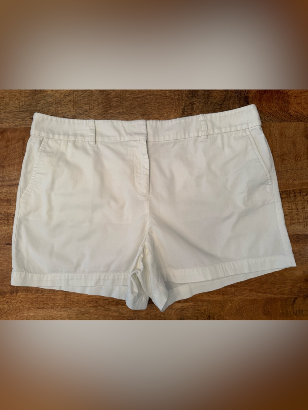 LOFT outlet White Cotton Bermuda Shorts, size 14